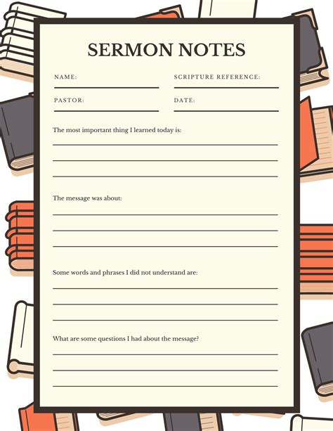 sermon notebook outlines